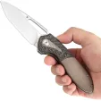 Kansept Knives Thoth Bolster Lock Twill CF K1075T3