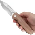 Kansept Knives Superhawk Titanium & Brown Mic K1084B1
