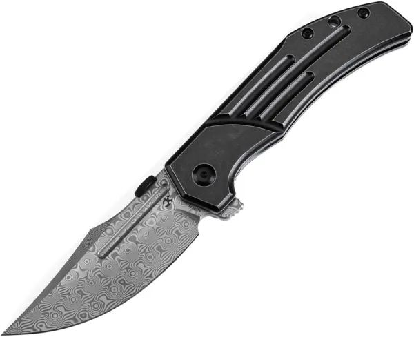 Kansept Knives Orion Framelock BW Damascus K1089A3