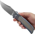 Kansept Knives Bison Framelock Gray-Blue K1108B2
