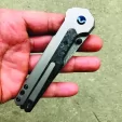 Kansept Knives EDC Tac Button Lock Damascus K2009A3