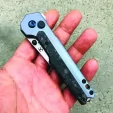 Kansept Knives EDC Tac Button Lock Damascus K2009A4