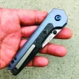 Kansept Knives EDC Tac Button Lock Damascus K2009A4