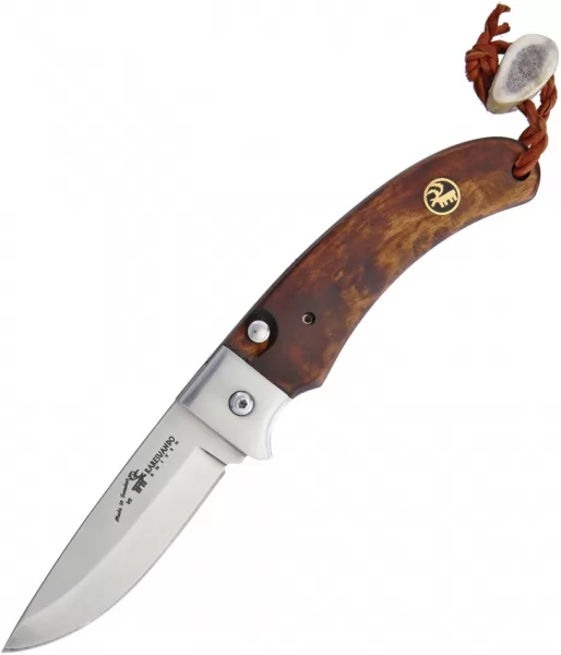 Karesuando Kniven Singi Button Lock Brown KAR3617A