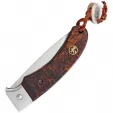 Karesuando Kniven Singi Button Lock Brown KAR3617A