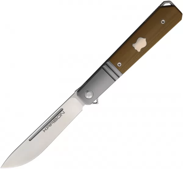 KARBON Flatline Framelock Tan G10 KARB113
