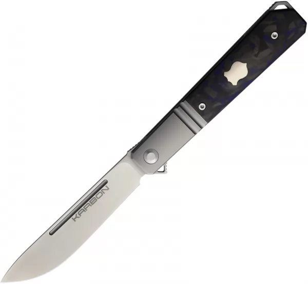 KARBON Flatline Framelock Blue CF KARB116