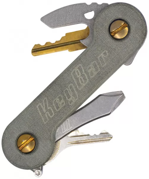 KeyBar KeyBar Green Linen Micarta KBR254