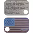 KeyBar American Flag Titanium Tag KBR524