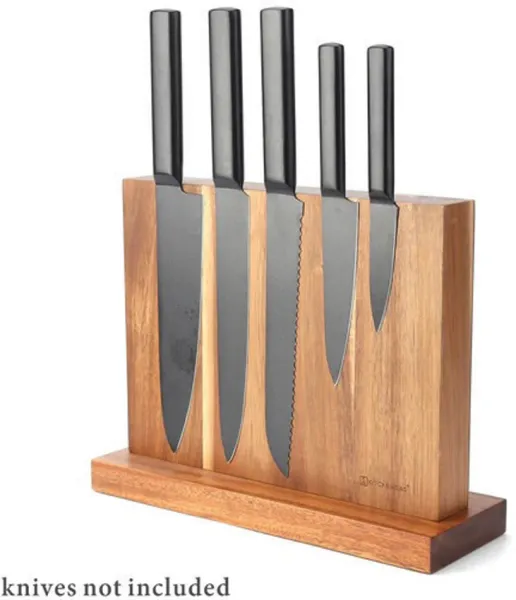 KitchenDAO Magnetic Knife Block Wood KD0388