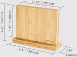 KitchenDAO Magnetic Knife Block Wood KD0388