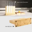 KitchenDAO Magnetic Knife Block Wood KD0388