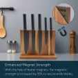 KitchenDAO Magnetic Knife Block Wood KD0438