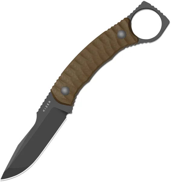 Kizer Cutlery Billy Bones Fixed Blade Brn KI1115A2