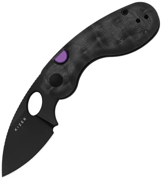 Kizer Cutlery Microbe Button Linerlock CF KI2742A3
