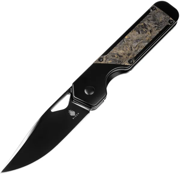 Kizer Cutlery Militaw Framelock Gold CF KI3634A3