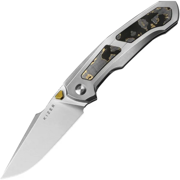 Kizer Cutlery Feweed Framelock Gold Camo KI3694A4