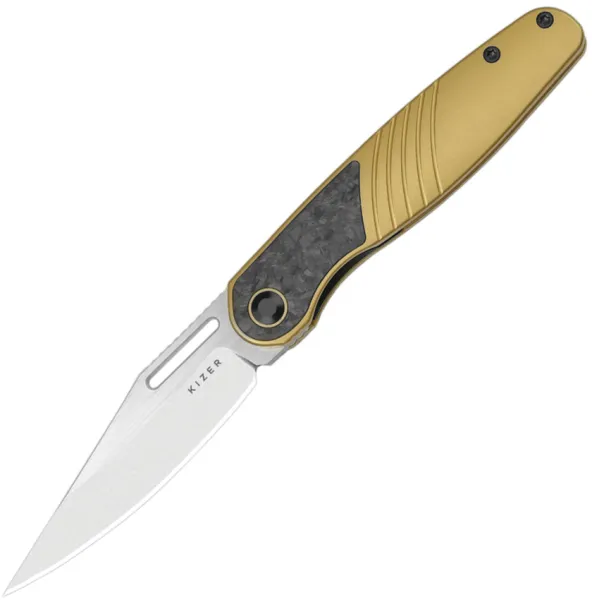 Kizer Cutlery Raze Framelock Gold CF KI3720A3