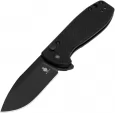 Kizer Cutlery Amicus Button Lock Black G10 - KIL3002A1