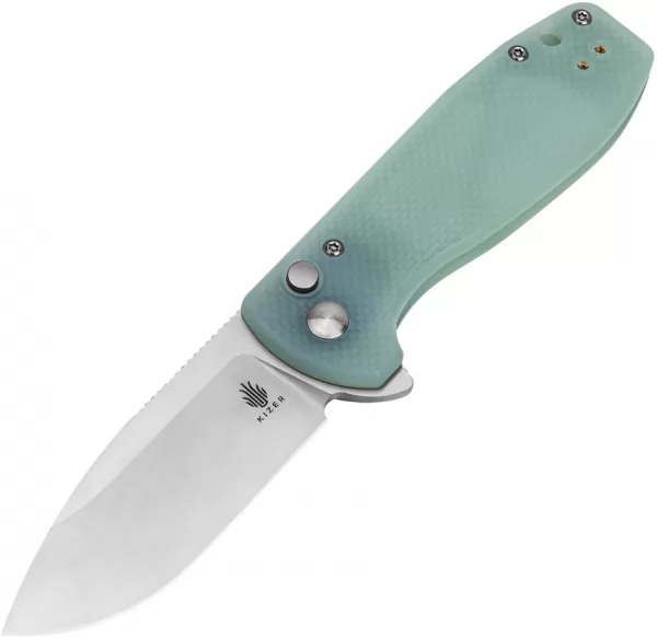 Kizer Cutlery Amicus Button Lock Jade KIL3002A2