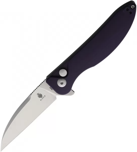 Kizer Cutlery Sway Back Button Lock Purple KIV3566N1