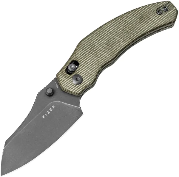 Kizer Cutlery Bulldog Clutch Lock Grn Mic KIV3672A3