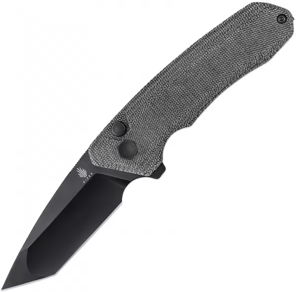 Kizer Cutlery Mad Tanto Button Lock Micarta KIV4602C1