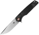 Klaken Knives Warpath Linerlock Black CF - KKNJ354BK