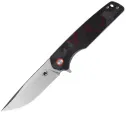 Klaken Knives Warpath Linerlock Black/Red CF - KKNJ354RD