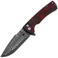 Klaken Knives Breakline Button Lock Red CF - KKNJ394RD