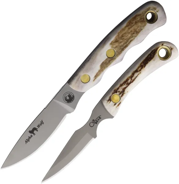 Knives Of Alaska Alpha Wolf-Cub Combo Stag KOA00359FG