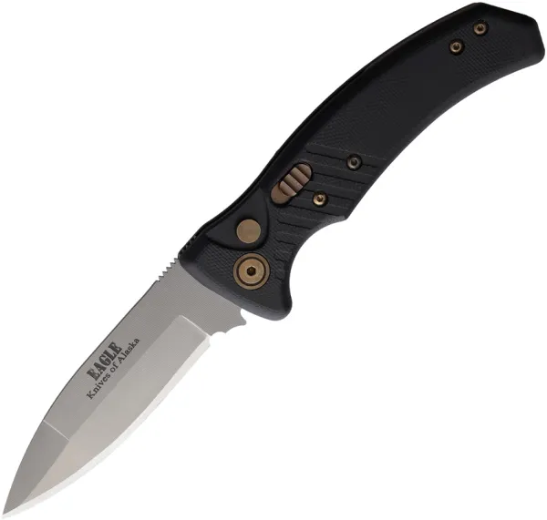 Knives Of Alaska Auto Eagle Button Lock Black KOA00941FG