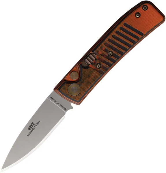 Knives Of Alaska Auto Onyx Button Lock Org G10 KOA00955FG