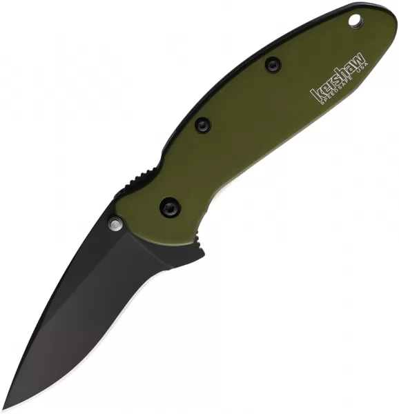Kershaw Scallion Linerlock A-O Green knives KS1620OLBLK