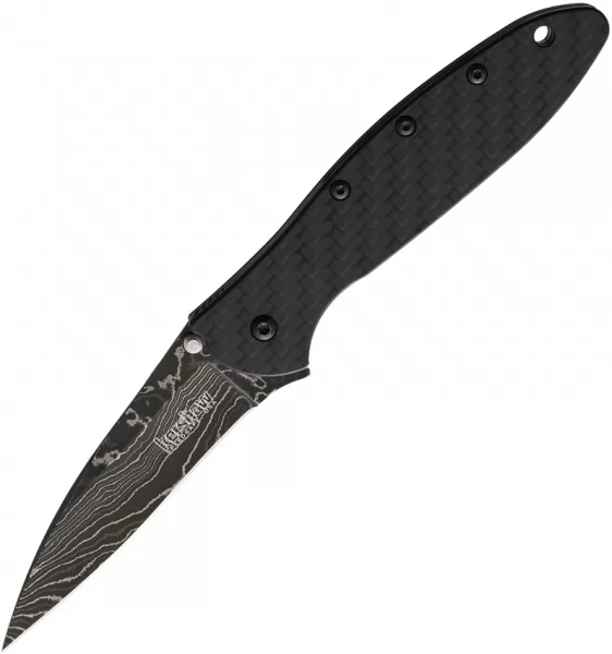 Kershaw Leek Linerlock A-O CF Damascus knives KS1660CFDAM