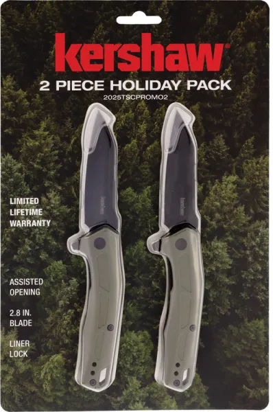 Kershaw 2pc Holiday Pack Linerlock A-O knives KS7018