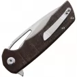 Kansept Knives Kyro Framelock Brown Micarta KT1001A1