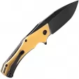 Kansept Knives Hellx Framelock D2 Brass KT1008B2