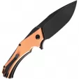 Kansept Knives Hellx Framelock D2 Copper KT1008C1