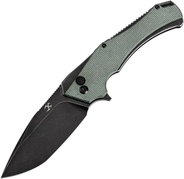 Kansept Knives Hellx Framelock D2 Grn Mic KT1008F1