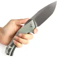 Kansept Knives Hellx Framelock D2 Jade KT1008F5