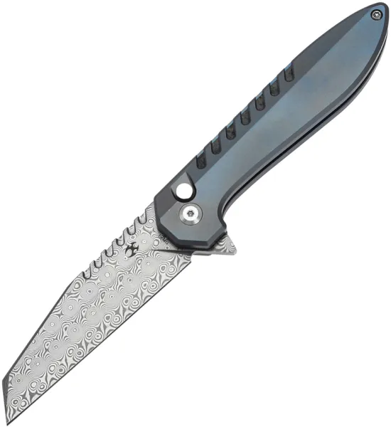 Kansept Knives Kosame Button Lock Damascus KT1093F1