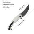 Kubey Scimitar Linerlock White KUB173D