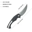 Kubey Scimitar Linerlock Black KUB173E