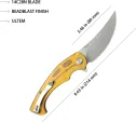 Kubey Scimitar Linerlock Ultem KUB173G