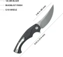 Kubey Scimitar Linerlock Black KUB173K