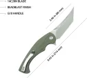 Kubey Scimitar Linerlock Tanto OD KUB175A