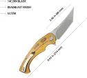 Kubey Scimitar Linerlock Tanto Ultem KUB175C