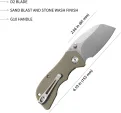 Kubey Karaji Linerlock Sheepfoot Tan KUB180B
