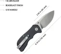 Kubey Karaji Linerlock Spear Black KUB180L